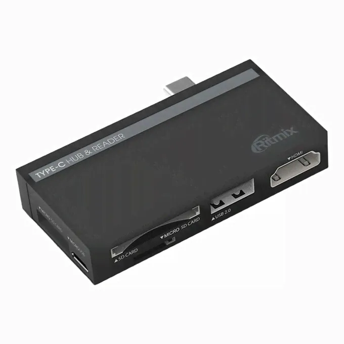 Разветвитель для компьютера Ritmix CR-4630 USB Type-C черный