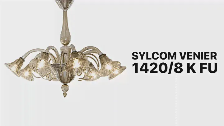 Люстра из муранского стекла Sylcom 1420/8 K FU Venier Хром, дымчатый