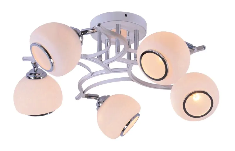 Светильник 5*60Вт E27 белый 10515/5 WH+CR SVK-0