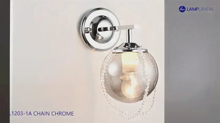 Настенное бра Lamplandia Chain L1203-1A CHAIN CHROME, Е14*макс 60Вт