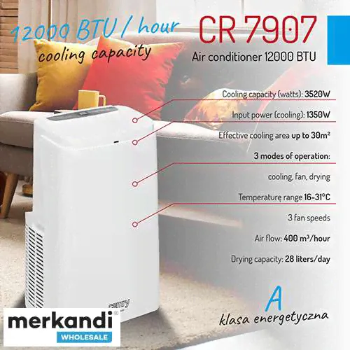 КОНДИЦИОНЕР 3 В1 1200 БТЕ / Ч ТАЙМЕР 28L + ПУЛЬТ CR 7907-1