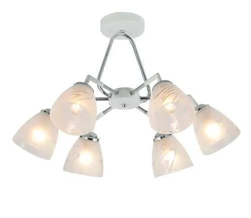 Люстра Schaffner Conocido 9010-6 WH+CR цвет белый-0