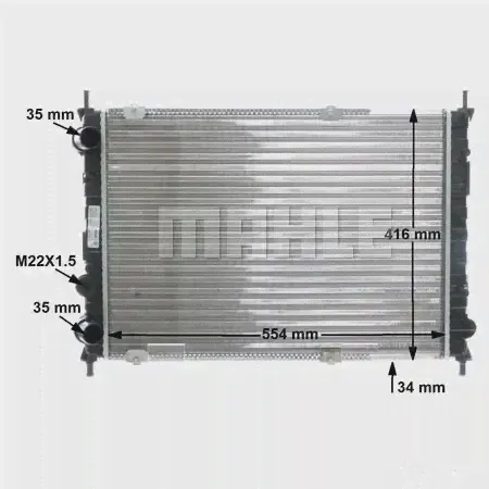 Радиатор охлаждения двигателя MAHLE ORIGINAL 1KN OP 1437587842 CR 525 000S-4