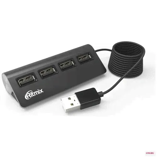 Разветвитель USB (usb хаб) Ritmix CR-2400 Black .-0