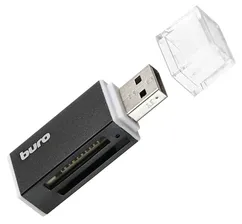 Картридер USB 2.0 BURO BU-CR-3104 черный 4176