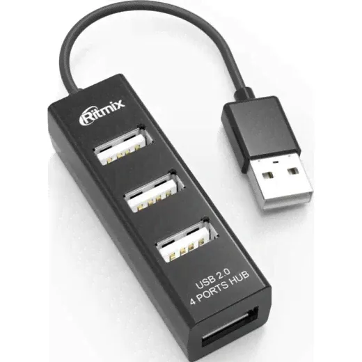 USB- Ritmix CR-2402 4USB Black-0