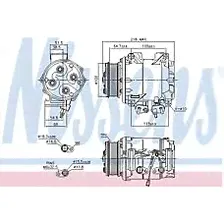 NISSENS 89242 89242 (38810PNB006 / 38810PNB006 / 38810RBA006) компрессор кондиционера Honda (Хонда) cr-v 2.0 02-06