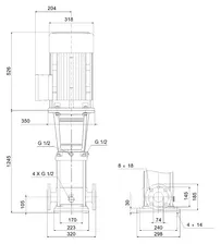 Циркуляционный насос Grundfos CR 32-10 A-F-A-E-HQQE