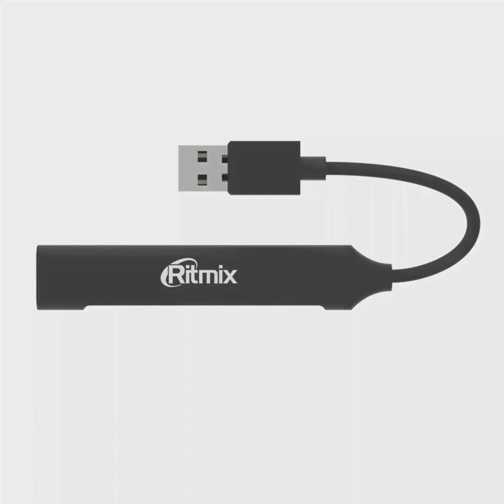 USB Type-C разветвительхаб Ritmix CR-4401, черный (art.: 3920bd820343e)-0