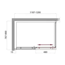Душевой уголок BelBagno Uno 120 см х 80 см UNO-AH-1-120/80-P-Cr