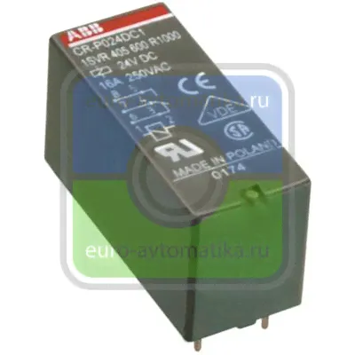 ABB 1SVR405601R3000 Реле CR-P230AC2 230B AC 2ПК (8А)-0