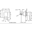 Смеситель для душа встраиваемый хром, LEVICO-DIM-01-Cr, Cezares