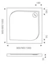 Душевой уголок GoodDoor Latte CR-80-C-WE