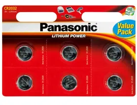 Panasonic Lithium Power CR-2032EL/6BW CR2032 BL6