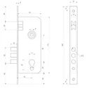 Замок врезной Апекс 2223/60-CR